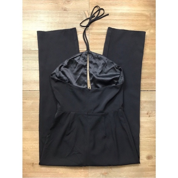 Lovers + Friends Black Halter Keyhole Jumpsuit Open Back Evening Cocktail XS NWT - Picture 5 of 7